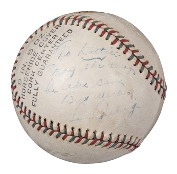 Lou Gehrig Signed And Inscribed  Baseball (PSA/DNA)